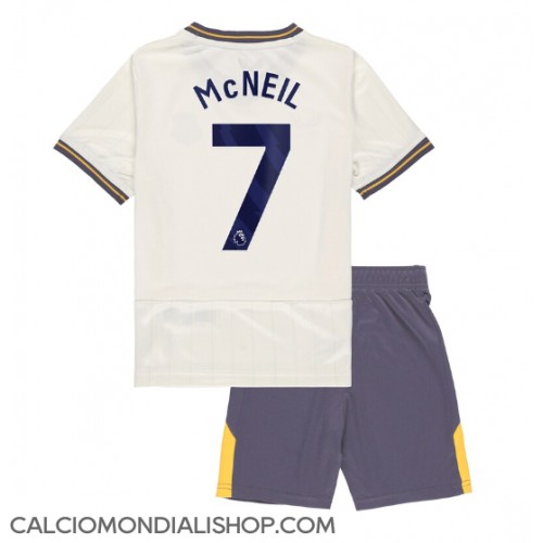 Maglie da calcio Everton Dwight McNeil #7 Terza Maglia Bambino 2024-25 Manica Corta (+ Pantaloni corti)